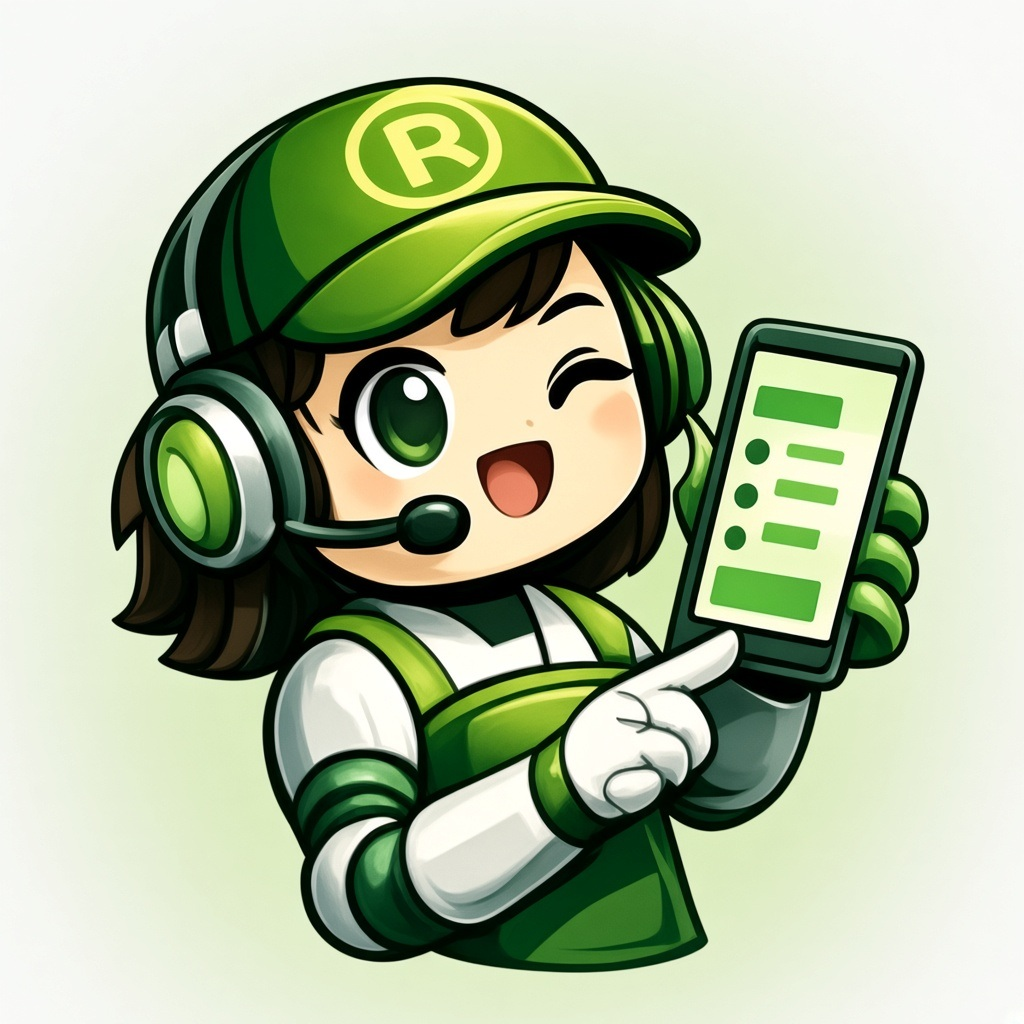 RITA-mascotte met WhatsApp-bestellen, chat en dashboard