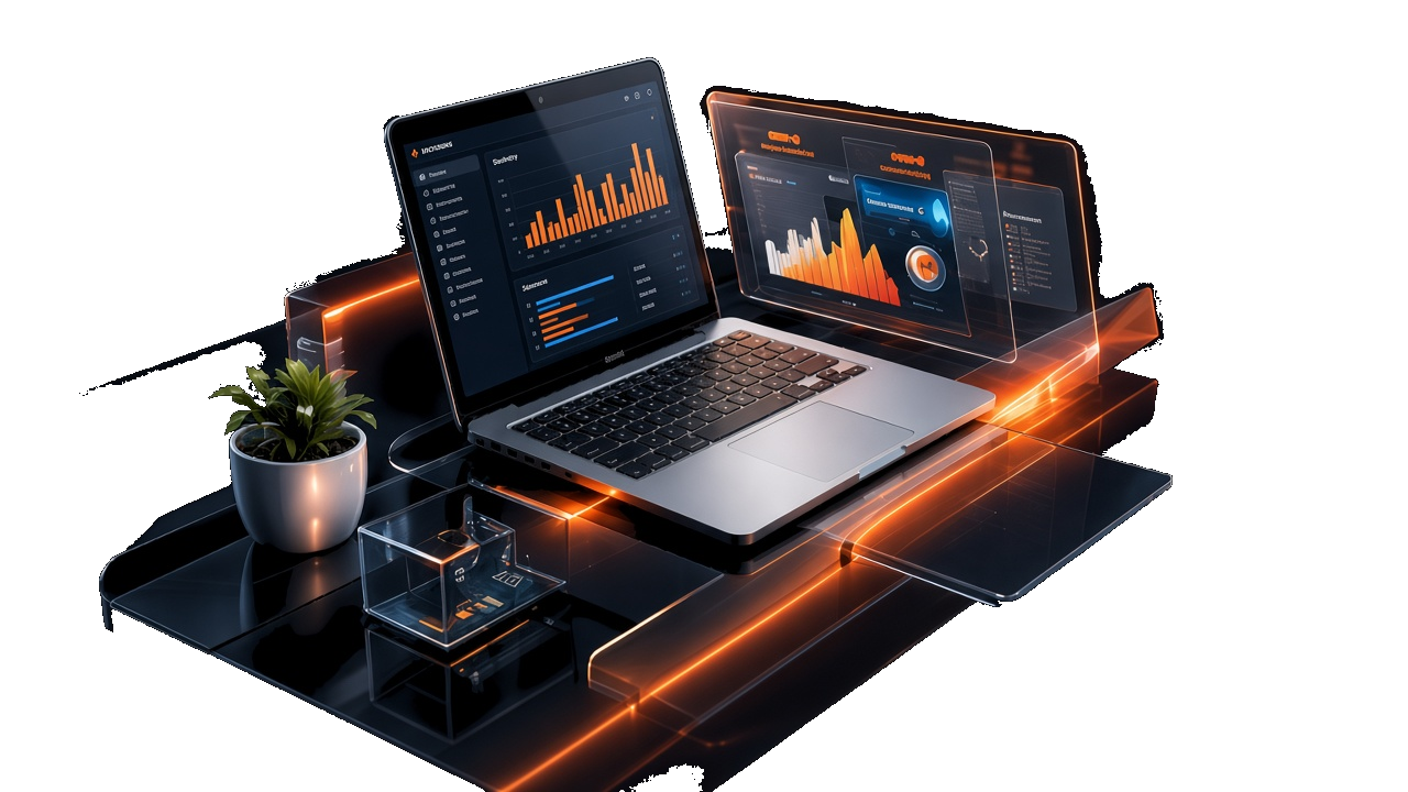 Laptop met analytics